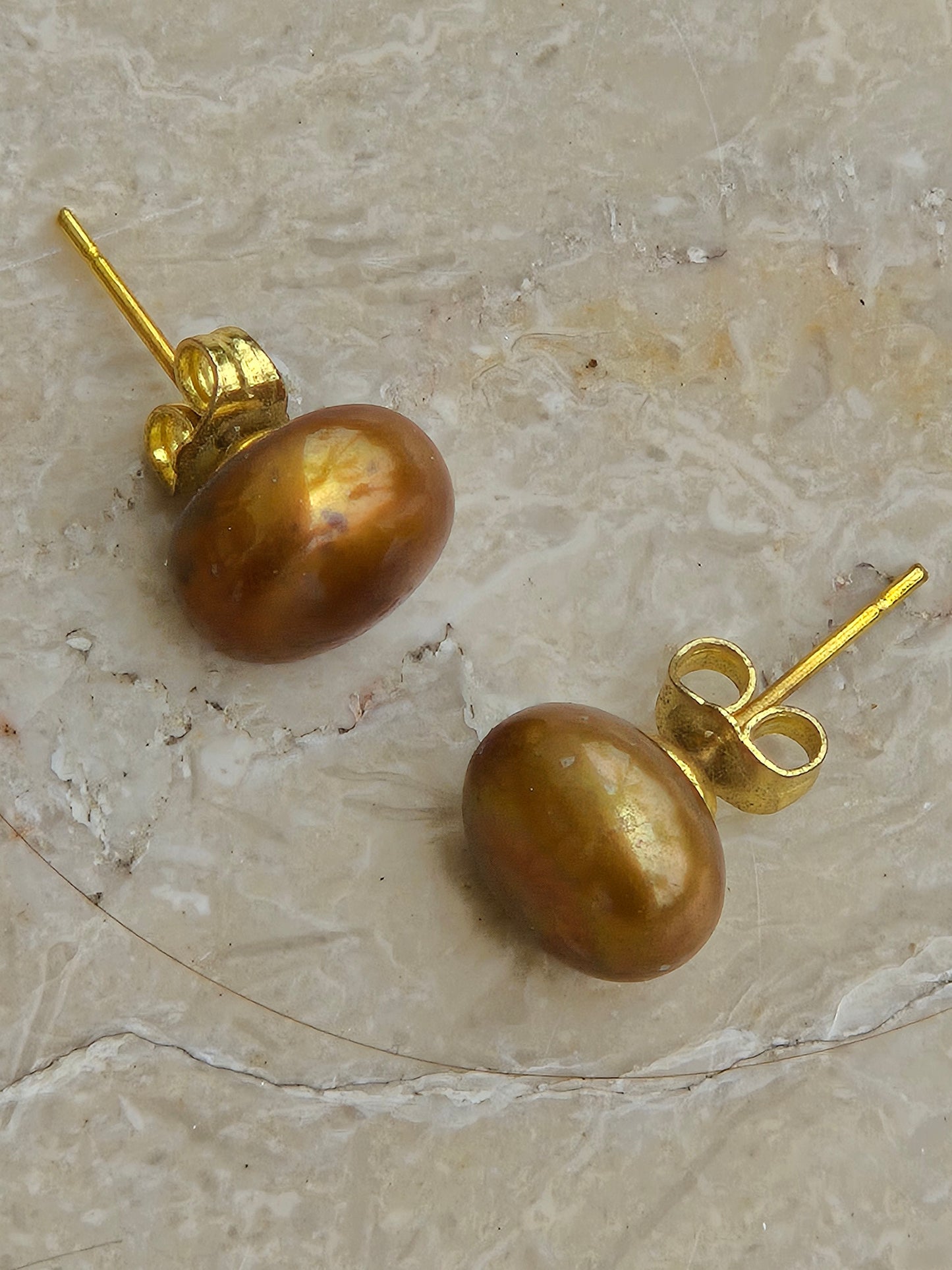 Natural Freshwater Earrings | Unique Colors 6 ~ 8mm - Murun Pearls