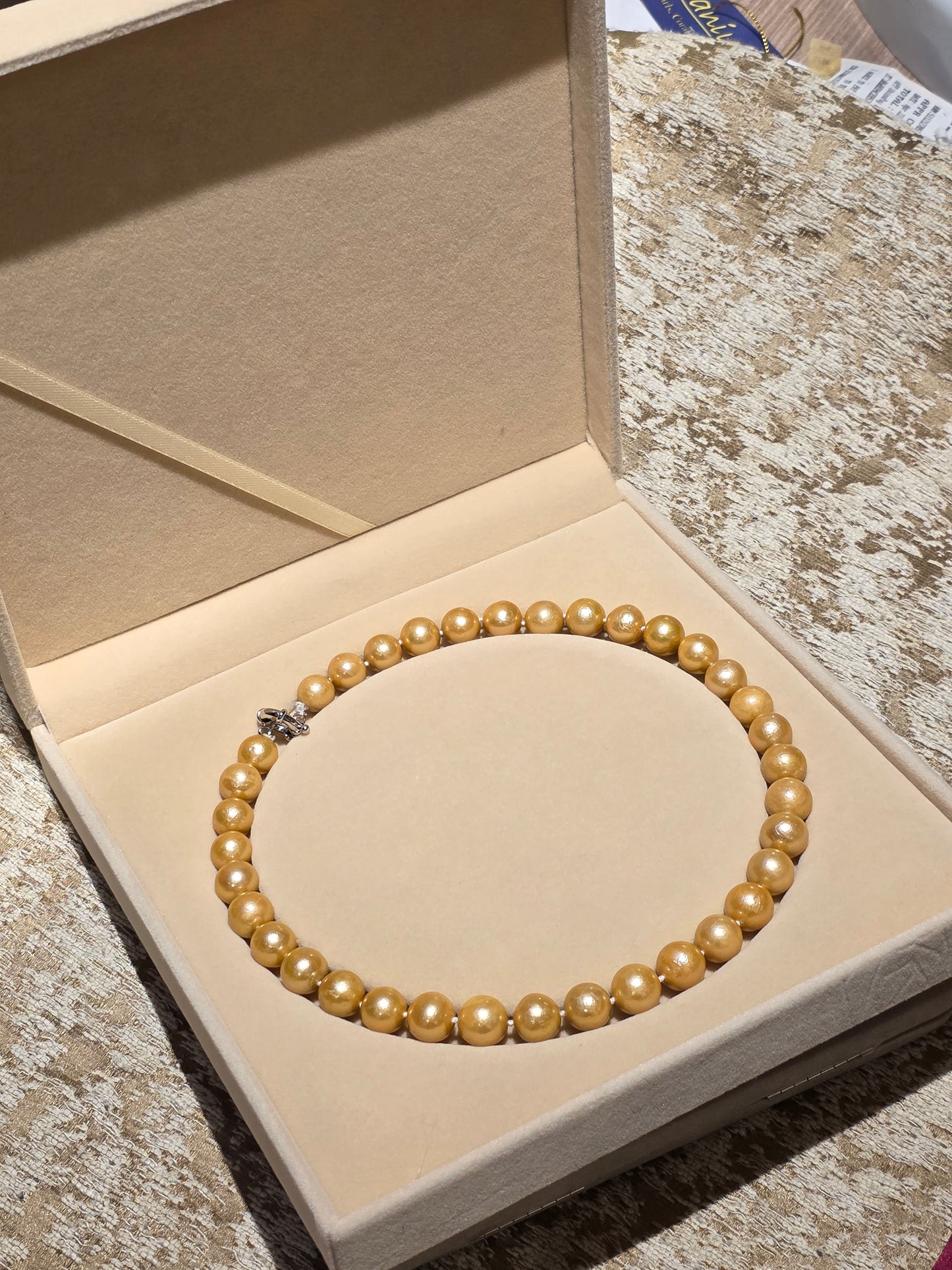 Rare 12 ~ 14mm Golden South Sea Murun Pearls