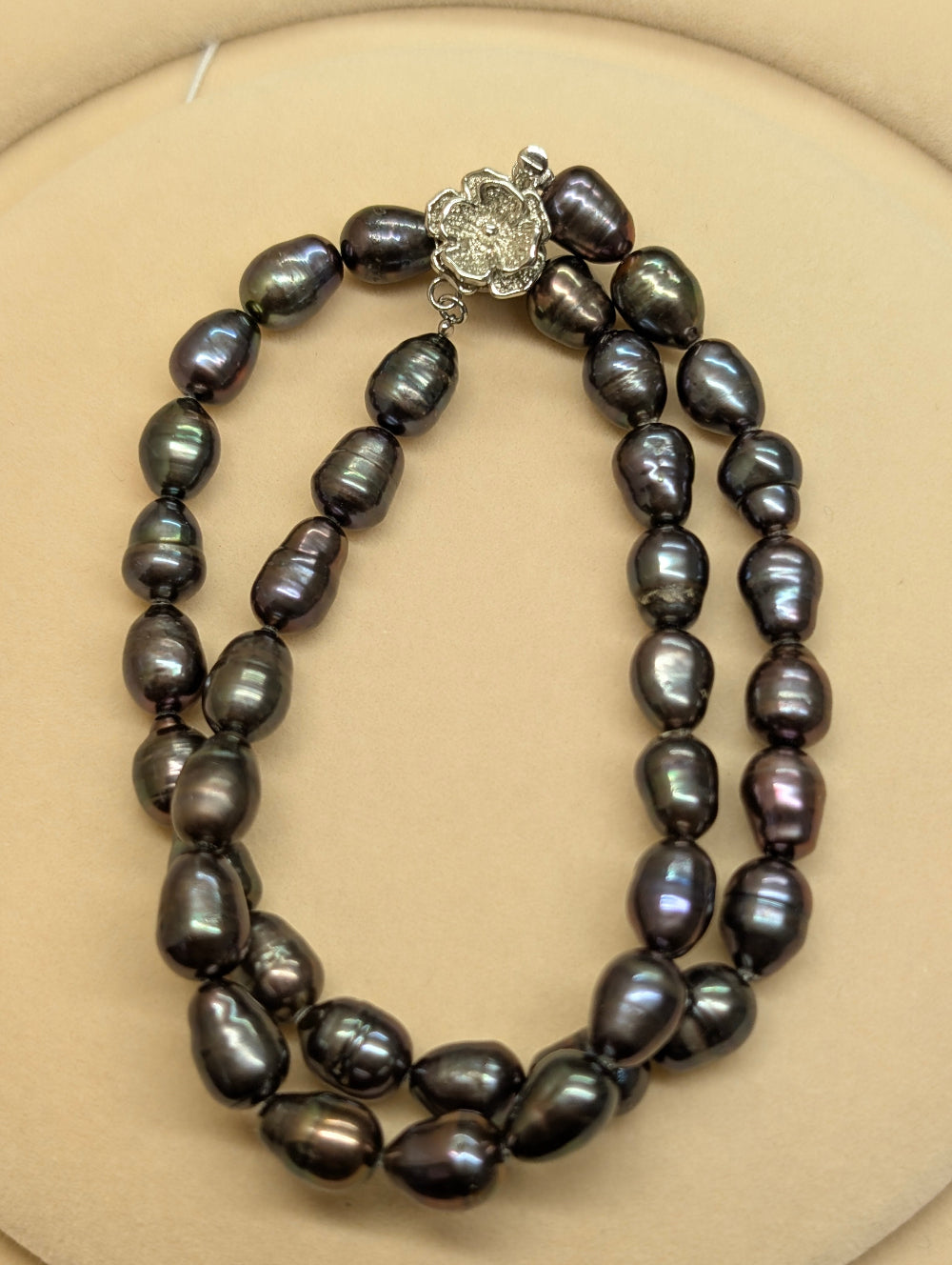 Midnight Freshwater Pearls 2 Necklace Murun Pearls