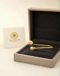 Golden South Sea Pearl Open Cuff Bracelet