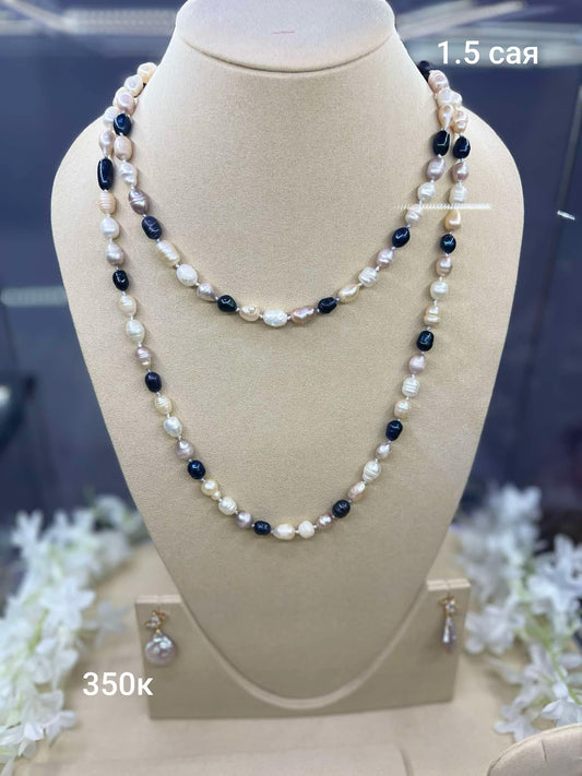 Murun Pearls-ийн олон өнгийн барок хэлбэрийн усны сувдан зүүлт – өвөрмөц, байгалийн гоёл чимэглэл