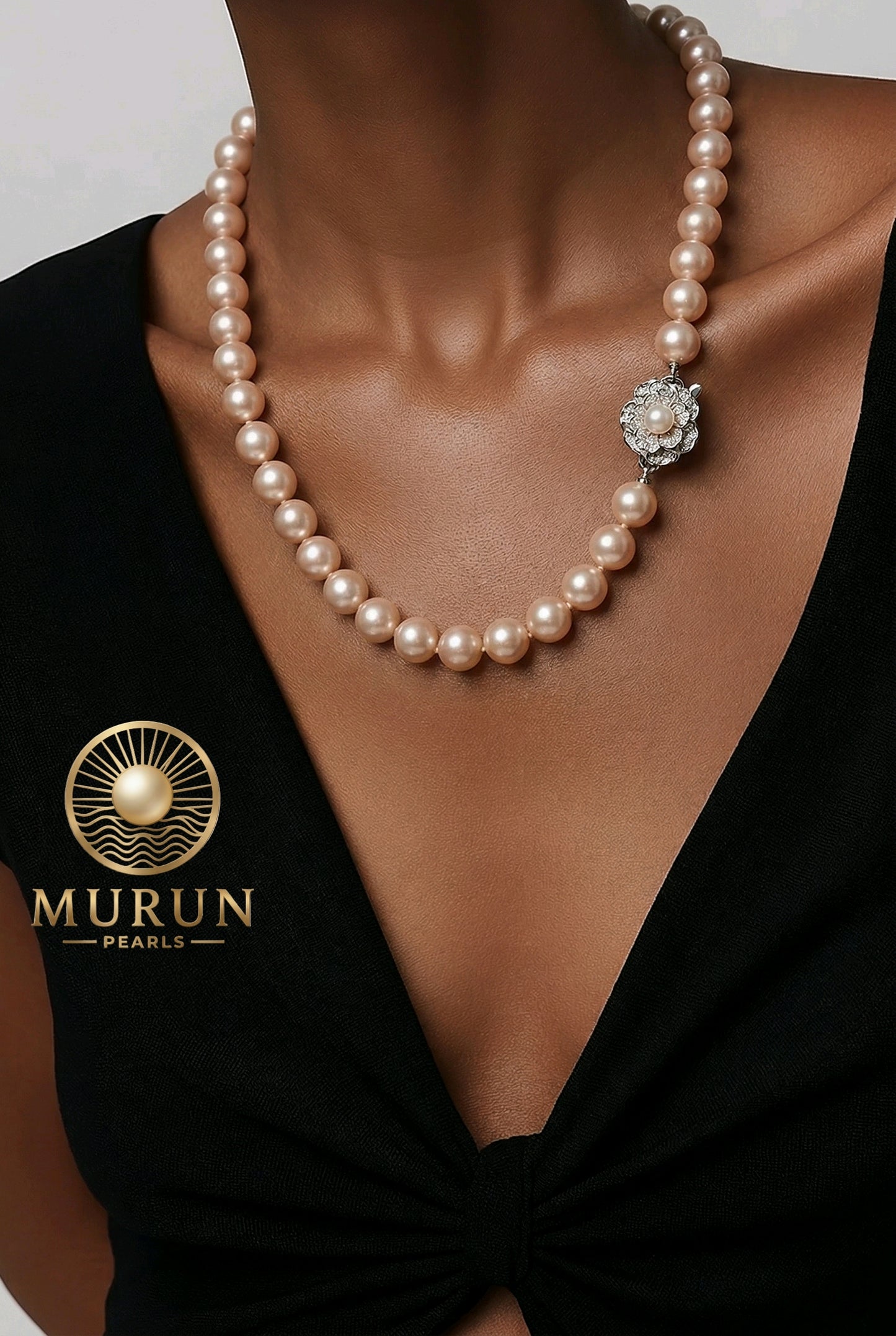 GIA Certified Akoya Pearl Necklace 9.0–9.45mm – Classic White | Murun Pearls Bali