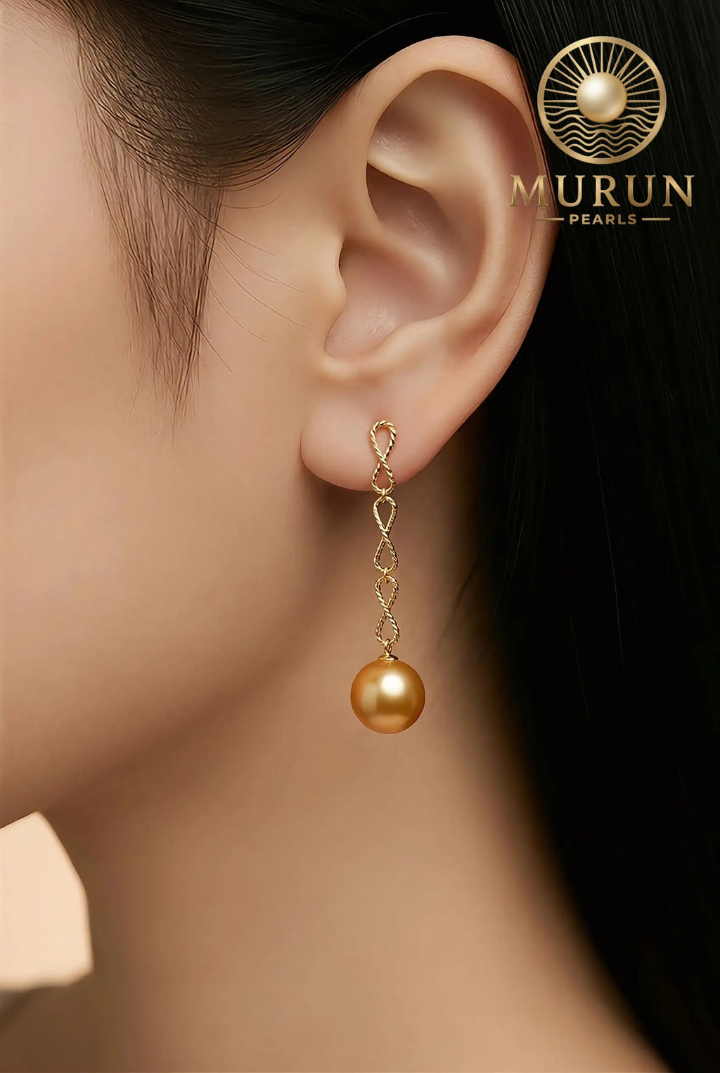Golden South Sea Pearl Earrings – Timeless Elegance